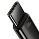 USB кабель с разъемом Type-C Baseus Tungsten Gold Fast Charging Data (100W, 2m). Black - изображение 2