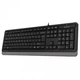 Клавиатура A4Tech Fstyler FK10 (Grey) USB. Клавиутура для ПК Черно-серая с лазерной гравировкой клавиш - изображение 1