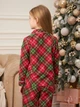 Детская теплая новогодняя пижама для девочки Tair kids Новогодняя 897КС 104 см Клетка красная (2100011860667) - изображение 2