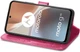 Чехол Clover для Motorola Moto G32 книжка кожа PU с визитницей малиновый - изображение 5