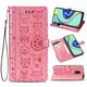 Чохол Embossed Cat and Dog для Xiaomi Redmi Note 9 Pro книжка шкіра PU Pink - зображення 1