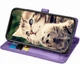 Чохол Embossed Cat and Dog для Iphone 11 Pro книжка з візитівкою шкіра PU фіолетовий - зображення 5