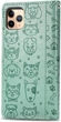 Чехол Embossed Cat and Dog для Iphone 11 Pro книжка с визитницей кожа PU мятный - изображение 3