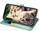 Чехол Embossed Cat and Dog для Iphone 11 Pro книжка с визитницей кожа PU мятный - изображение 5