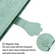 Чехол Embossed Cat and Dog для Iphone 11 Pro книжка с визитницей кожа PU мятный - изображение 7