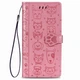 Чохол Embossed Cat and Dog для Xiaomi Redmi Note 8 Pro книжка шкіра PU Pink - зображення 2
