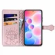 Чехол Embossed Cat and Dog для Xiaomi Redmi Note 10 Pro книжка кожа PU с визитницей розовое золото - изображение 2