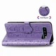 Чохол Embossed Cat and Dog для Samsung Galaxy S10 / G973 книжка шкіра PU з візитницею фіолетовий - зображення 3