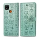 Чехол Embossed Cat and Dog для Xiaomi Redmi 9C книжка кожа PU с визитницей мятный - изображение 7