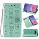 Чехол Embossed Cat and Dog для Samsung Galaxy S10 / G973 книжка кожа PU с визитницей мятный - изображение 1