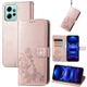 Чехол Clover для Xiaomi Redmi Note 12 книжка кожа PU с визитницей с визитницей розовое золото - изображение 1