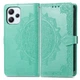 Чехол Vintage для Xiaomi Redmi 12 книжка кожа PU с визитницей бирюзовый - изображение 6