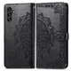 Чехол Vintage для Samsung Galaxy A24 / A245 книжка кожа PU с визитницей черный - изображение 7
