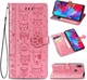 Чехол Embossed Cat and Dog для Xiaomi Redmi 7 книжка кожа PU Pink - изображение 1