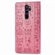 Чохол Embossed Cat and Dog для Xiaomi Redmi Note 8 Pro книжка шкіра PU Pink - зображення 3