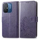 Чехол Clover для Xiaomi Redmi 12C книжка кожа PU с визитницей фиолетовый - изображение 5