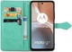 Чехол Vintage для Motorola Moto G32 книжка кожа PU с визитницей бирюзовый - изображение 4