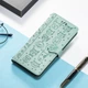 Чехол Embossed Cat and Dog для Xiaomi Poco X3 / X3 Pro книжка кожа PU с визитницей мятный - изображение 7