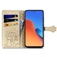 Чехол Embossed Cat and Dog для Xiaomi Poco X3 / X3 Pro книжка кожа PU с визитницей золотистый - изображение 3