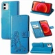 Чехол Clover для Iphone 11 книжка кожа PU с визитницей голубой - изображение 1