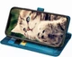 Чохол Embossed Cat and Dog для Iphone 11 Pro книжка з візитницею шкіра PU блакитний - зображення 5