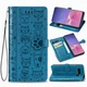 Чехол Embossed Cat and Dog для Samsung Galaxy S10 / G973 книжка кожа PU с визитницей голубой - изображение 1
