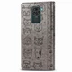 Чехол Embossed Cat and Dog для Xiaomi Redmi Note 9 книжка кожа PU с визитницей серый - изображение 3