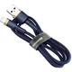 Кабель Baseus Cafule Cable USB for IP 2.4A 1 м Gold/Blue (CALKLF-BV3) - изображение 5