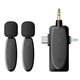 Бездротові петличні мікрофони Veron APO03 2 для телефону 3 в 1 Lightning USB C нагрудний мікрофон петличка для блогера - зображення 2