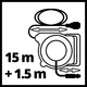 Пневматический шланг Einhell TC-PH 150, 15+1.5м, 9мм, до 16бар, 5.8кг, на катушке (4138005) - изображение 10