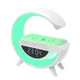 Настільна смарт гугл лампа G-smart нічник BT-3401 RGB Rainbow Light-Wireless Happy Light з Bluetooth колонкою FM радіо годинами та бездротова зарядка 15 Вт Біла - зображення 8