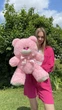Мягкая игрушка BigMishki плюшевый мишка Томми 65 см розовый - изображение 1