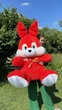 Мягкая игрушка BigMishki плюшевый зайка 130 см Красный - изображение 1
