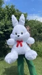 Мягкая игрушка BigMishki плюшевый зайка 130 см Белый - изображение 1