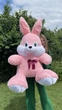 Мягкая игрушка BigMishki плюшевый зайка 130 см Розовый - изображение 1