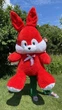 Мягкая игрушка BigMishki плюшевый зайка 200 см Красный - изображение 1