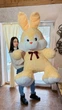 Мягкая игрушка BigMishki плюшевый зайка 200 см Бежевый - изображение 2