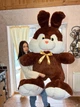 Мягкая игрушка BigMishki плюшевый зайка 200 см Шоколад - изображение 2