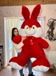 Мягкая игрушка BigMishki плюшевый зайка 200 см Красный - изображение 2