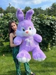 Мягкая игрушка BigMishki плюшевый зайка 130 см фиолетовый - изображение 2