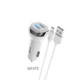 Адаптер в прикурювач Hoco Z40 2xUSB 2.4A + USB to MicroUSB Біле 1 м - зображення 3