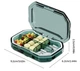 Таблетница на 6 ячеек 6-Cell Eco Pill Box Green, органайзер для таблеток, чехол для хранения таблеток, контейнер для лекарств Chansin (73101228) - изображение 1