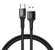 Кабель Baseus Halo USB на Type-C 0.5 м 3 А з обплетенням Чорний (CATGH-A01) - изображение 1
