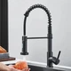 Стильный Кухонный смеситель Matte Black гибкий кран с вращением потока в 360 градусов - изображение 1
