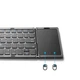 Бездротова клавіатура ENG,RU,UKR складна з тачпадом B089T Bluetooth Foldable Keyboard dark gray - зображення 2