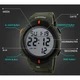 Часы Skmei Neon 10 Bar Olive Drab Будильник Дата День тижня Місяць Секундомір Тактичний годинник - изображение 4