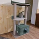 Кошачья когтеточка с большим домиком и лежанками для котов и котят 115х70х40см оливково коричневый - изображение 4