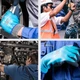 Перчатки DUBERY DS303 морозостойкие -30°C водонепроницаемые на флисовой подкладке для морозильной камеры зимние Синий - изображение 8