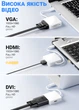 Адаптер / розгалужувач з mini Display Port на HDMI/VGA/DVI порти Addap MDPA-01Mix | перехідник 3в1 для передачі відеосигналу, FullHD 1080P - зображення 6