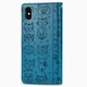 Чохол Embossed Cat and Dog для iPhone XS Max книжка з візитницею шкіра PU блакитний - зображення 3